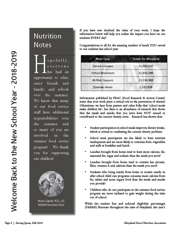 Maryland SNA/Nutrition/welcome back to school preview.JPG